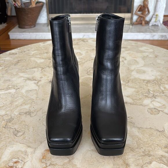 Aldo Mabel Chunky Platform Heeled Square Toe Ankle Boots - Picture 4 of 15